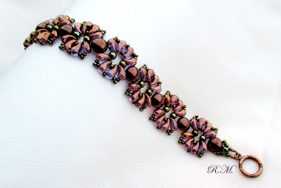 Zoliduo LEFT 5x8 mm - Alabaster Pastel Burgundy, 20 ks