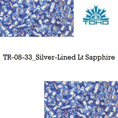 TOHO 8/0 Silver-Lined Lt Sapphire (33), 10 g