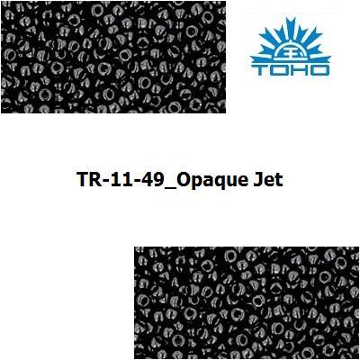 TOHO 11/0 Opaque Jet (49), 10 g
