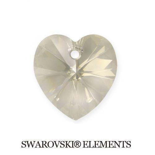Heart - Crystal Silver Shade - 10,3x10 mm, 1 ks