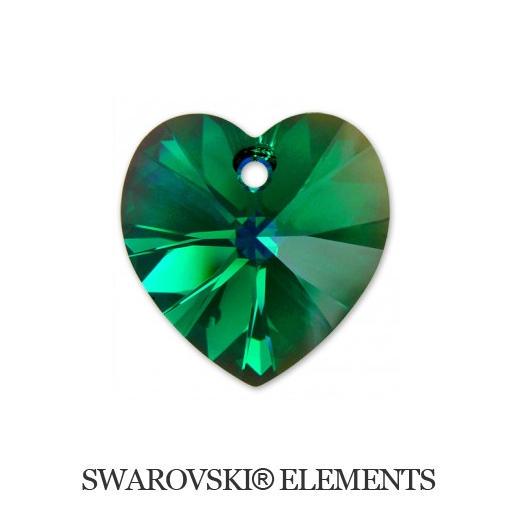 Heart - Emerald AB - 18x17,5 mm, 1 ks