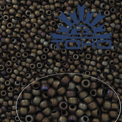 TOHO 8/0 Matte-Color Iris Brown (614), 10 g