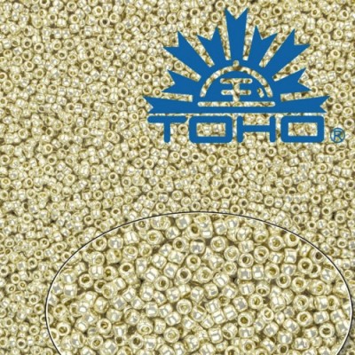TOHO 11/0 Permanent Finish - Galvanized Aluminum (PF558), 10 g