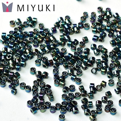 Miyuki Delica 11/0 Medium Blue Iris (DB0005), 5 g
