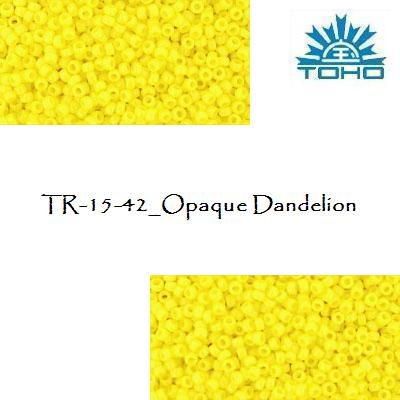 TOHO 15/0 Opaque Dandelion (42), 5 g
