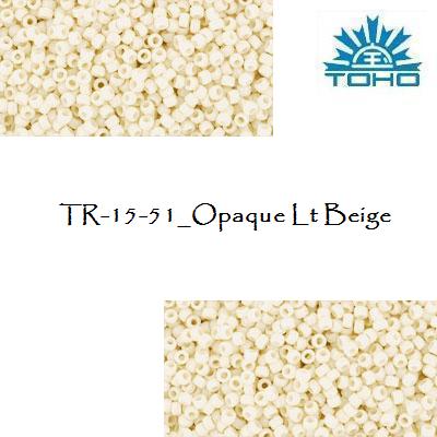 TOHO 15/0 Opaque Lt Beige (51), 5 g