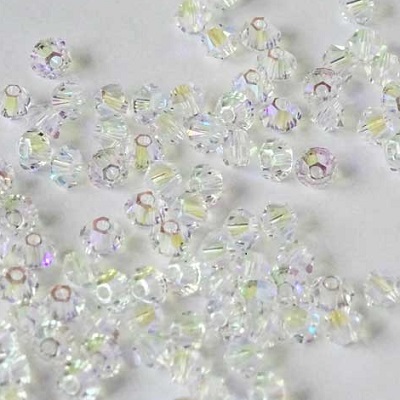 Xilion Bicone - Crystal Shimmer - 3 mm, 20 ks