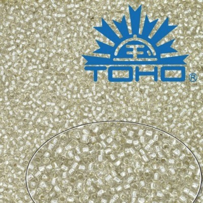 TOHO 15/0 Silver-Lined Crystal (21), 5 g