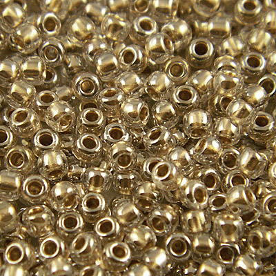TOHO 15/0 Gold-Lined Crystal (989), 5 g