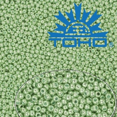 TOHO 15/0 Permanent Finish - Galvanized Mint Green (PF570), 5 g