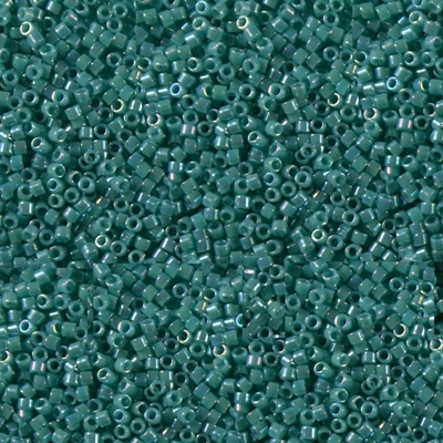 Miyuki Delica 11/0 Opaque Turquoise Green AB (DB0166), 5 g