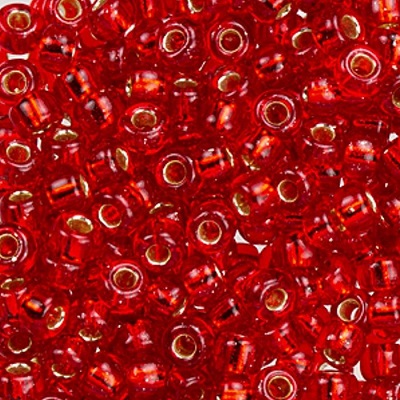 Miyuki Seed Beads 11/0 Flame Red Silver-Lined (MR11-0010), 10 g