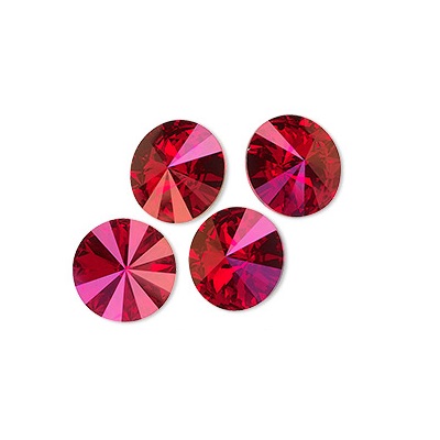 Rivoli – Light Siam Astral Pink Foiled – 8 mm, 2 ks
