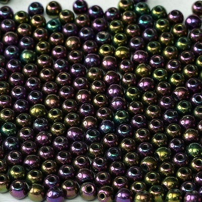 Guľôčky - Jet Purple Iris, 3 mm, 50 ks