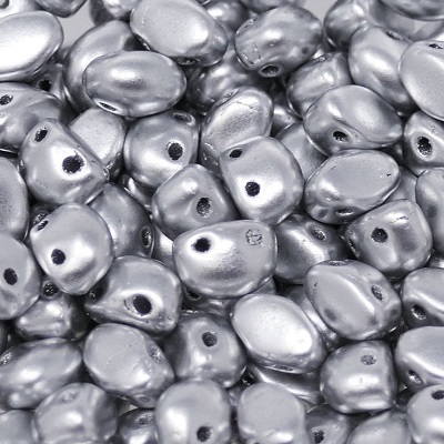 Candy Oval 6x4 mm - Aluminium Silver (01700), 20 ks