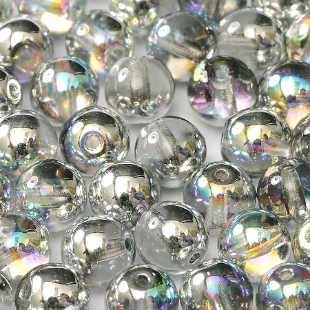 Guľôčky - Crystal Silver Rainbow 8 mm, 10 ks