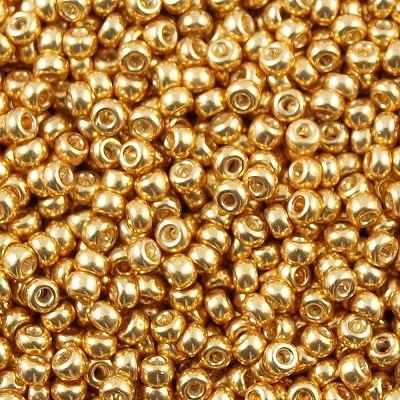 Miyuki Seed Beads 11/0 Duracoat Galvanized Gold (MR11-4202), 10 g