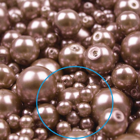 Voskované perly - staroružová, 6 mm, 20 ks