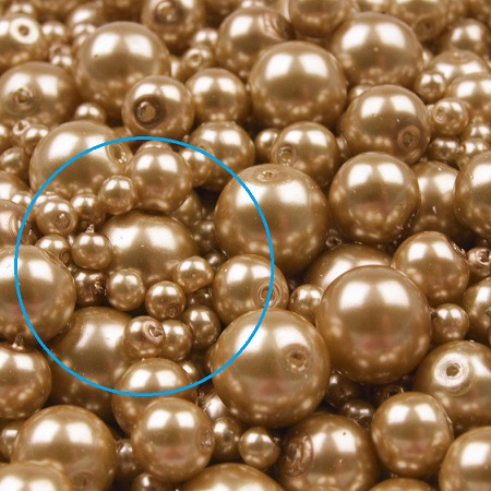 Voskované perly - béžová, 6 mm, 20 ks