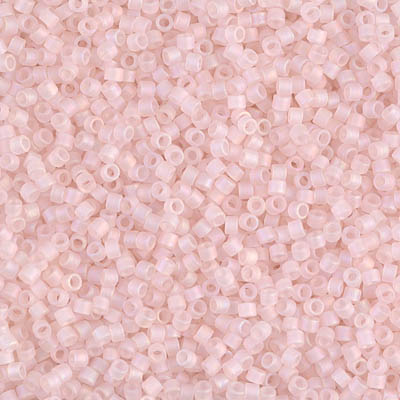 Miyuki Delica 11/0 Matted Transparent Pink Mist AB (DB0868), 5 g