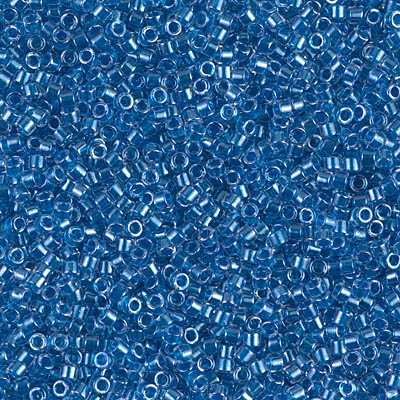 Miyuki Delica 11/0 Sparkling Cerulean Blue Lined Crystal (DB0920), 5 g