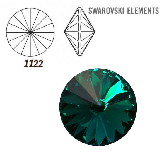 Rivoli – Emerald Foiled – 12 mm