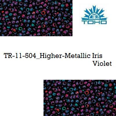 TOHO 11/0 Higher-Metallic Iris Violet (504), 10 g