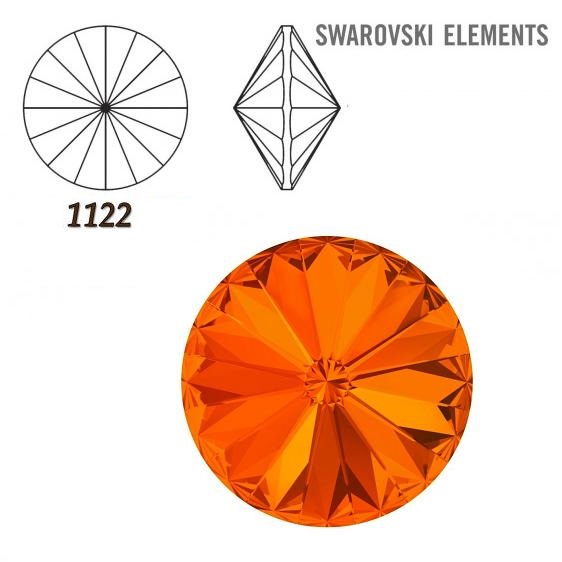 Rivoli – Tangerine Foiled – 10 mm, 1 ks