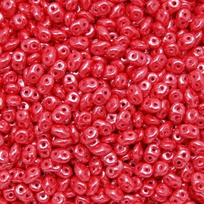SUPERDUO - 2,5x5 mm - Luster - Coral Red (L93200), 10 g