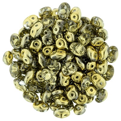 SUPERDUO - 2,5x5 mm - Crystal - Topaz (26441CR), 10 g