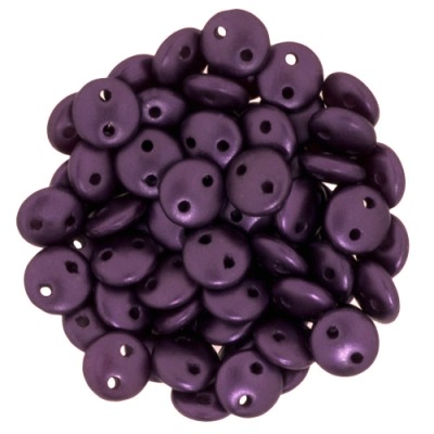 Lentilky s 2 dierkami 6 mm - Pearl Coat - Purple Velvet (25032AL), 30 ks