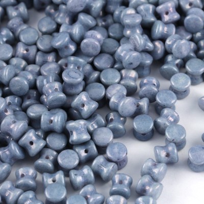 Diabolo (pellet) 4x6 mm - Chalk White Baby Blue Luster (03000 14464), 50 ks