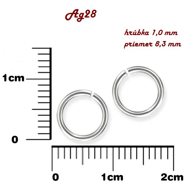 Spojovací krúžok 1,0x8,3 mm - Ag925 - 1 kus