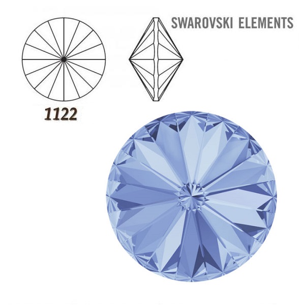 Rivoli – Light Sapphire Foiled – 8 mm, 2 ks