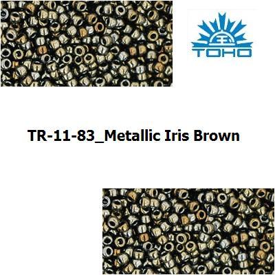 TOHO 11/0 Metallic Iris Brown (83), 10 g
