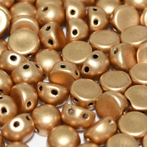 Cabochon 2-hole 6 mm - Aztec Gold (01710), 10 ks