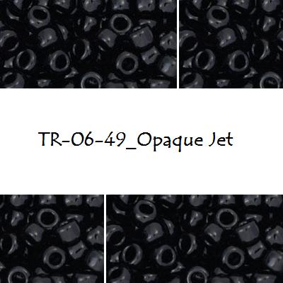 TOHO 6/0 Opaque Jet (49), 10 g