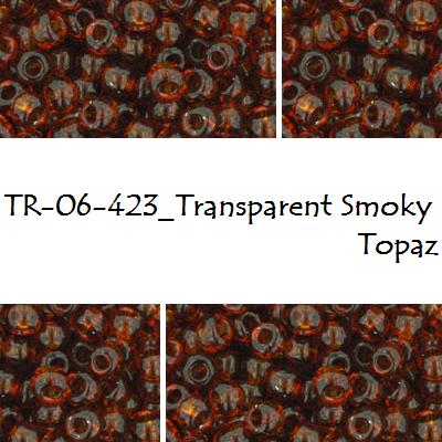 TOHO 6/0 Transparent Smoky Topaz (423), 10 g