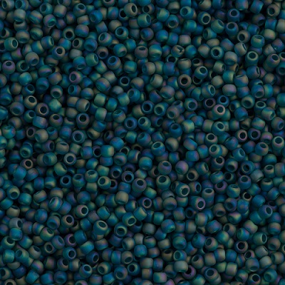 TOHO 15/0 Trans-Rainbow-Frosted Teal (167BDF), 5 g