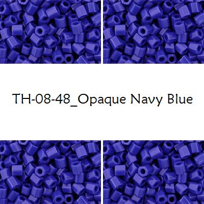 TOHO Hex 8/0 Opaque Navy Blue (48), 10 g