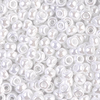 Miyuki Seed Beads 11/0 White Pearl Ceylon (MR11-0528), 10 g