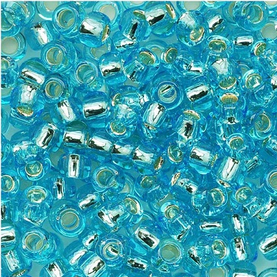TOHO 11/0 Silver-Lined Aquamarine (23), 10 g