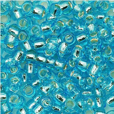 TOHO 11/0 Silver-Lined Aquamarine (23), 10 g