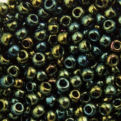 TOHO 8/0 Metallic Iris Green_Brown (84), 10 g