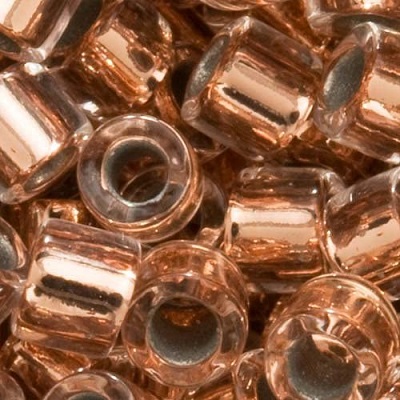 Miyuki Delica 10/0 Copper Lined Crystal (DBM0037), 5 g