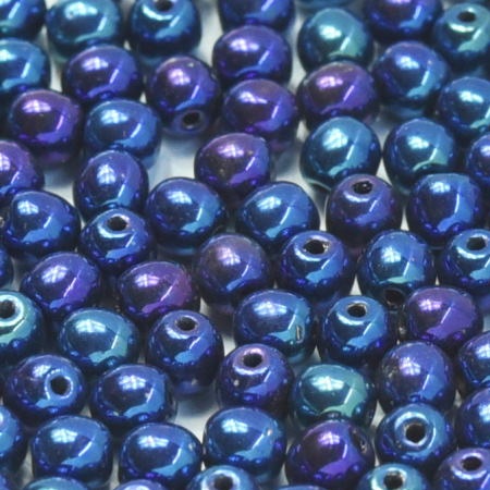 Guľôčky - Jet Blue Iris, 6 mm, 20 ks
