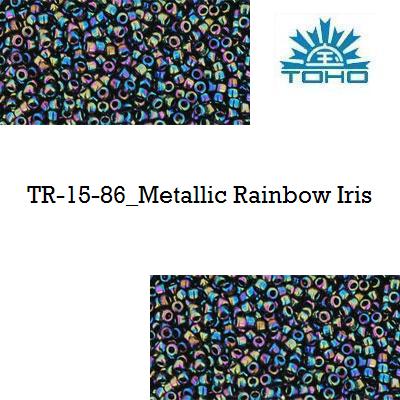 TOHO 15/0 Metallic Rainbow Iris (86), 5 g