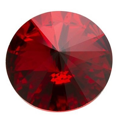 Rivoli – Scarlet Foiled – 12 mm, 1 ks