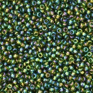 TOHO 11/0 Transparent-Rainbow Olivine (180), 10 g