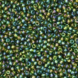 TOHO 11/0 Transparent-Rainbow Olivine (180), 10 g